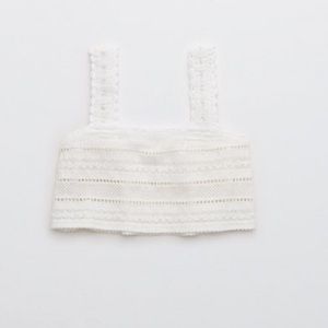 Aerie lace cropped tank top